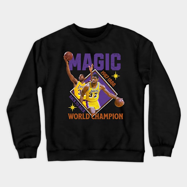 Magic Back To Back Champions Crewneck Sweatshirt by jasmine ruth